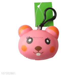 Best price cute pu bear key chain with top quality