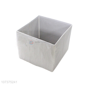 Best selling white hair foldable non-woven storage box for home decoration
