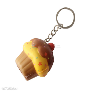 High quality soft cake squeeze toys key chain
