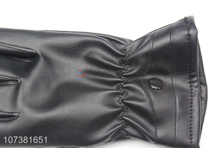 Bottom Price Fashion Women Washed Leather Gloves Lady Gloves