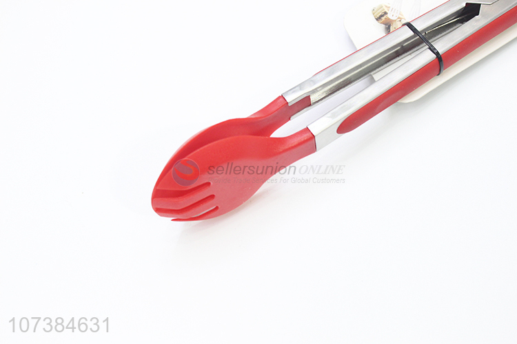 New style 9 inch bpa free stainless steel food tong bread tong