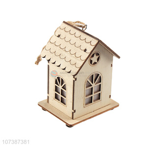 Latest design led <em>light</em> up wooden house <em>lamp</em> Christmas tabletop decoration