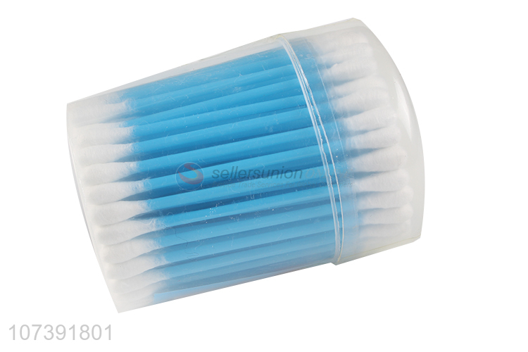 Factory Wholesale 100 Count Plastic Stick Disposable Cotton Swabs