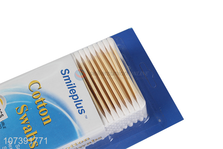 Premium Quality 400 Count Wooden Stick Double Tipped Cotton Swabs