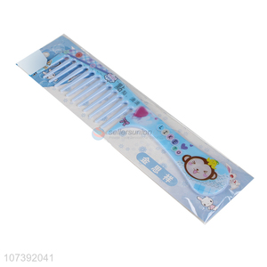 Wholesale Custom Cartoon Pattern Hair Brush Plastic Wide Tooth Comb