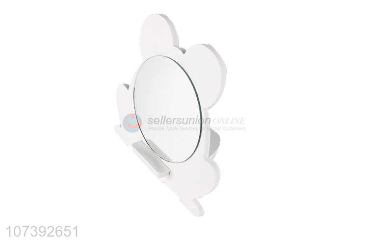 High Sales White Wooden Single Side Makeup Mirror Table Mirror