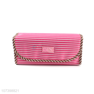 Wholesale striped oxford cloth pencil bag pen case pouch for student