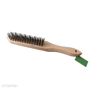 Wooden Handle Steel Wire Brush For Cleaning And Polishing