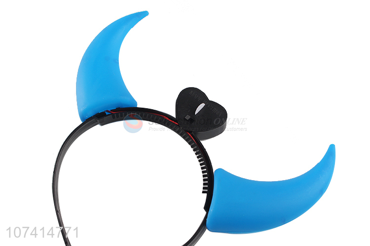 Best Sale Devil Horns Led Flashing Light Colorful Headband Party Decor