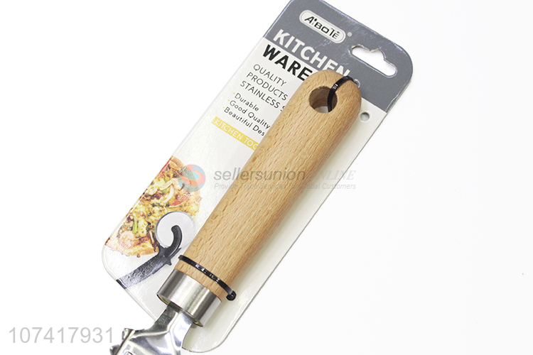 Hot Sale Wooden Handle Stainless Steel Fish Scale Scraper