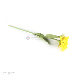 Factory wholesale decorative <em>artificial</em> cloth sunflower false <em>flower</em>