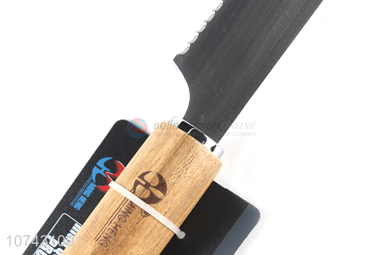 Hot Selling Stainless Steel Serrated Bread Knife With Bamboo Handle