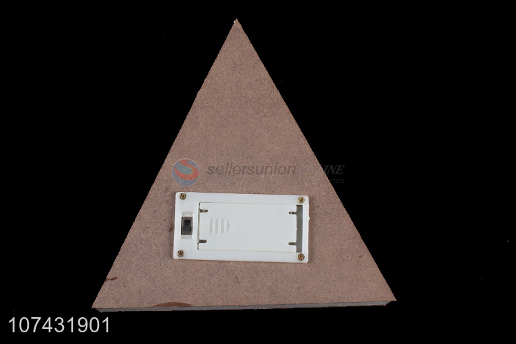 Latest style table decoration led light wooden triangle