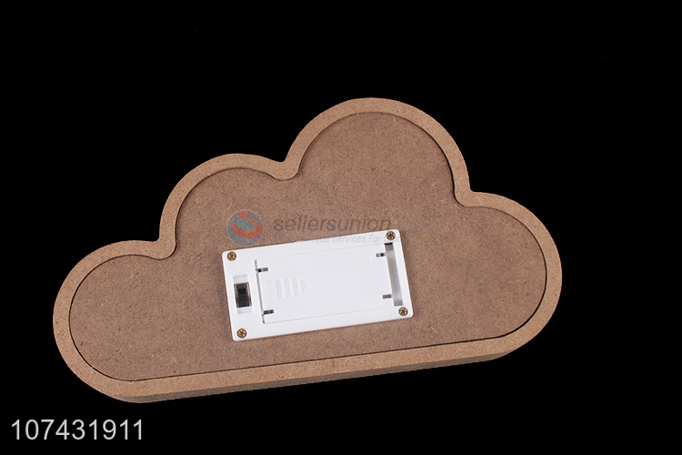 Creative design room decoration led light wooden cloud