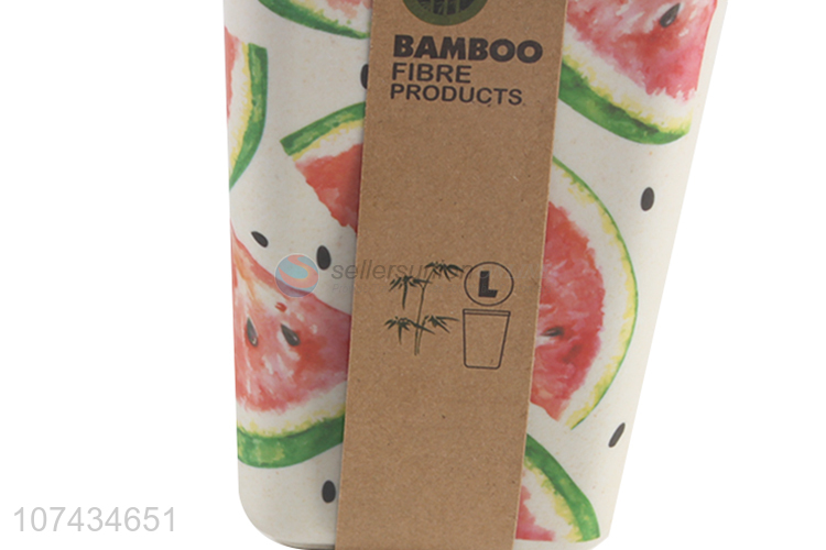 Fashion Watermelon Pattern Bamboo Fiber Sealed Jar