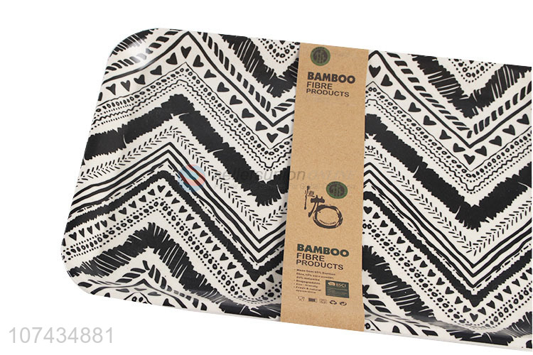 Wholesale Bamboo Fiber Serving Tray Fashion Rectangle Tray