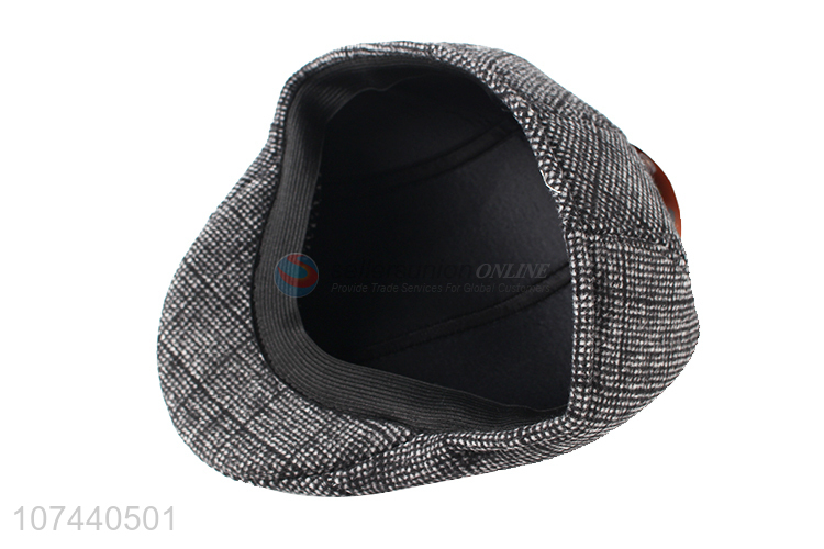 Popular products British style peaked cap woolen winter hats