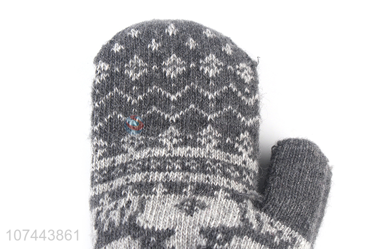 Good Quality Winter Thickened Warm Gloves Soft Woollen Gloves