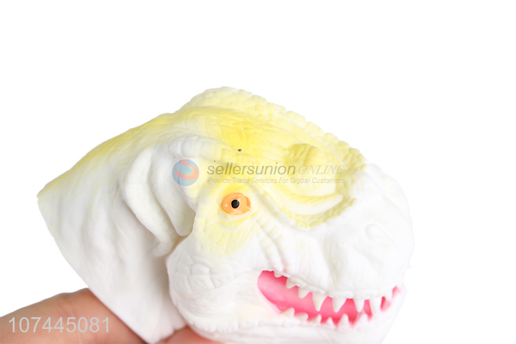 Low price soft animal toy dinosaur finger puppet toy