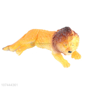 Hot sale realistic animal model toy tpr lion toy