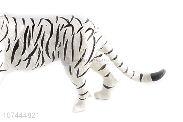 Factory direct sale solid pvc animal model toy white tiger toy