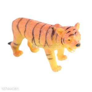 High quality realistic animal model toy tpr tiger toy