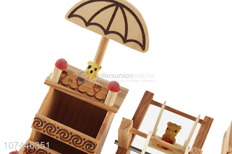 Fashion Desktop Decoration Wooden Crafts With Music