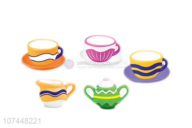 Reasonable price educational diy painting ceramic tea set toy