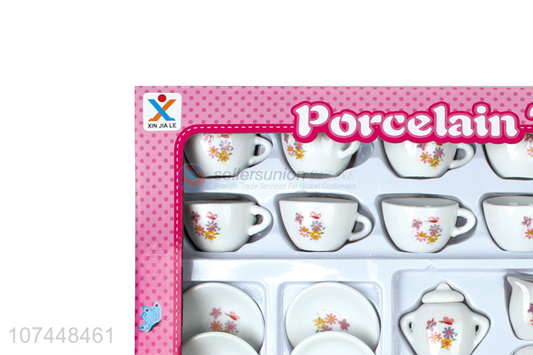 Recent design ceramic drinkware tea pot tea set toy