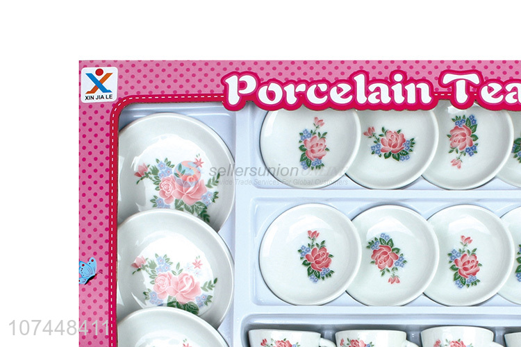 Factory price children pretend play toy porcelain tea set toy