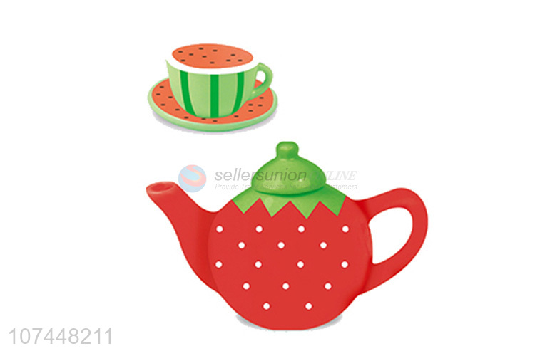 Hot sale diy toy painted ceramic tea set toy for kids