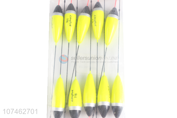 Best Quality Yellow Carbon Feet Fishing Float Bobber Vertical Buoy