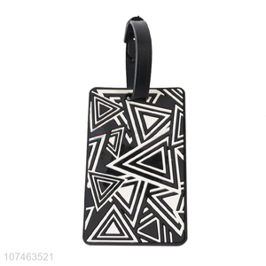 New fashion geometric printing airport checked luggage tag