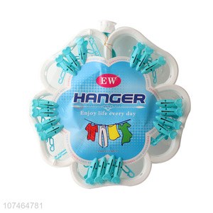 Good Quality Plastic Clothespin Clothes Hanger With Clips