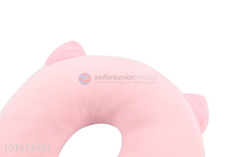 Cartoon Pig U Shaped Neck Pillow Soft Neck Support Doll