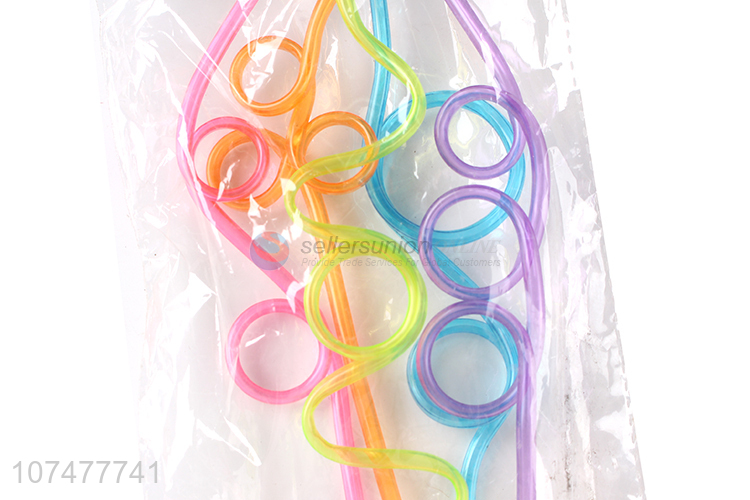 Good quality pvc drinking straws spiral straws curving straws