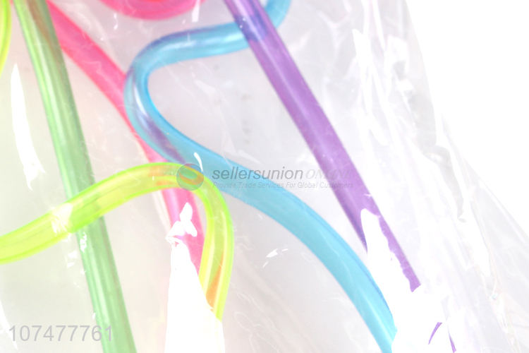 Hot sale plastic swirly drinking straws colorful pvc straws