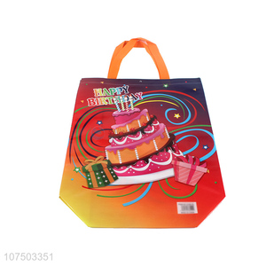 <em>Wholesale</em> Price Happy Birthday Series Foldable Non-Woven Shopping Bag