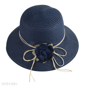 Factory price elegant women straw hat sun hat beach hat