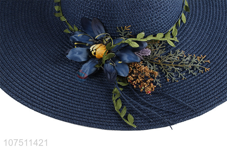 China factory women floppy straw hat summer fashion beach hat