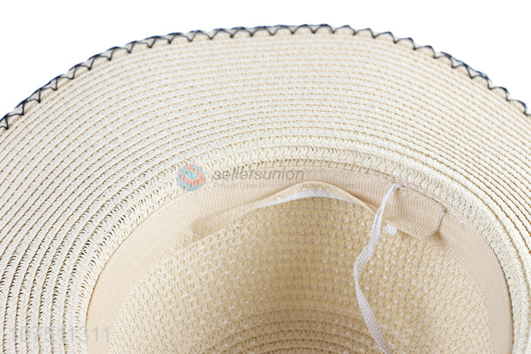 Factory price fashion ladies floppy hat summer paper straw hat