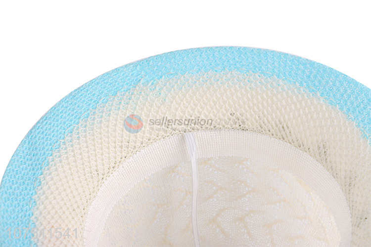 China supplier fashion summer knitting women sun hat with wreath