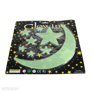 New Product Kids Bedroom Fluorescent Stars Moon Glow Wall Stickers