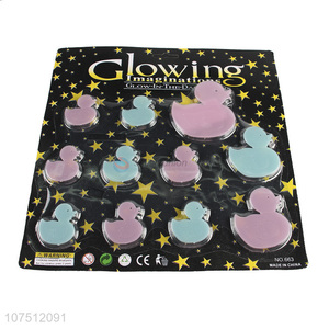 Unique Design Cute Duck Shape Fluorescent Luminous Night Glow In The Dark Wall Sticker