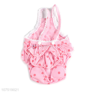 Factory direct sale pet <em>clothes</em> fashion polka dot printed <em>dog</em> bikini