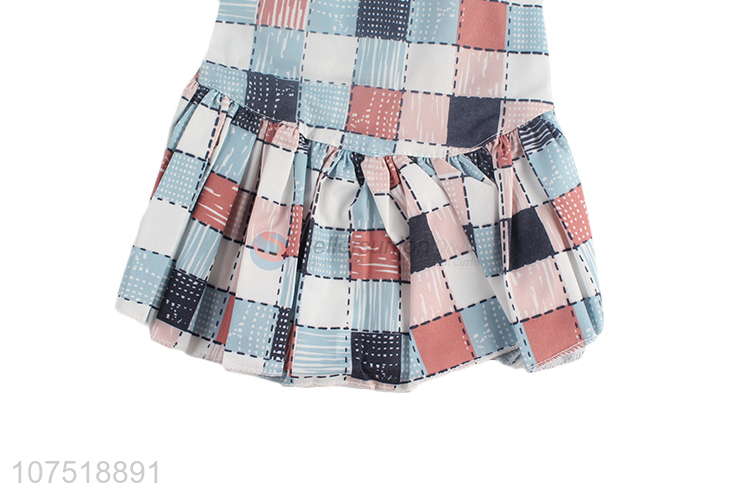 Latest design fashionable printing summer dog dress pet apparel
