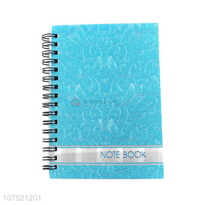 Promotional stationery fashion glitter a6 spiral notebook diary book