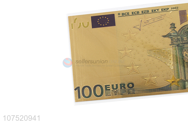 Factory direct sale 100 euros fake money paper money gold foil banknote