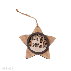 China factory wholesale Christmas wooden embossed pendants