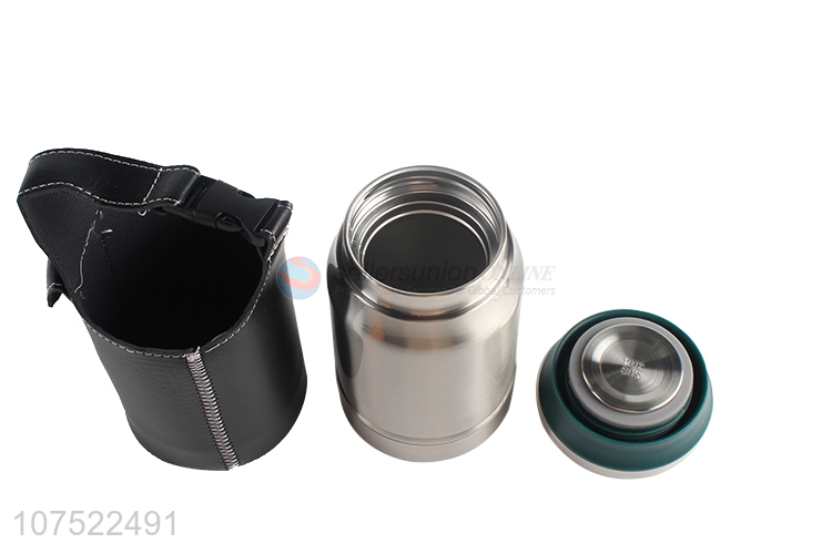 Best selling stainless steel double-walled fresh food container with cup sleeve